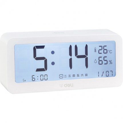 Часы-метеостанция Deli Effective Electronic Alarm Clock 8826 (White) - 1