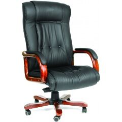 Офисное кресло Chairman 653 Россия черная кожа RU - 3