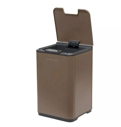 Умное мусорное ведро Ninestars Waterproof Sensor Trash Can 10л (DZT-10-35S) сенсорный экран+двойное ведро (Gold) - 2