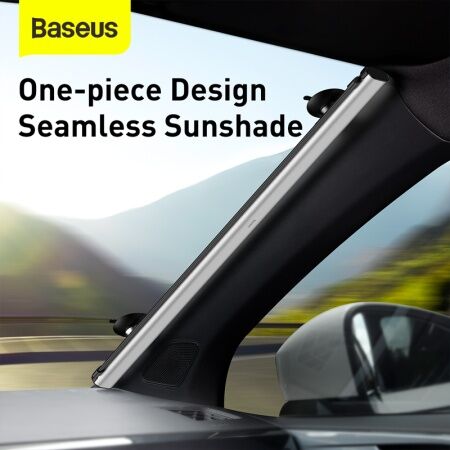 Автомобильная шторка BASEUS Auto Close Car Front Window Sunshade, серебряный, 64*4,5*5,5см - 11