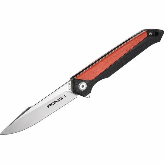 Нож складной Roxon K3, Sandvik Steel 12C27, оранжевый, K3-12C27-OR - 1