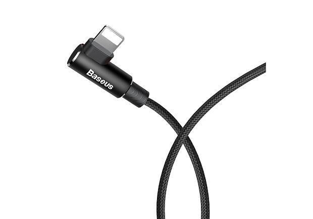 Кабель USB BASEUS MVP Elbow Type, USB - Lightning, 2А, 1 м, черный, угловой - 3
