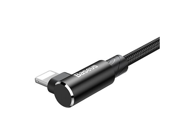 Кабель USB BASEUS MVP Elbow Type, USB - Lightning, 2А, 1 м, черный, угловой - 6