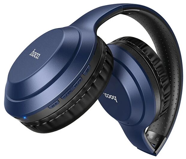 Беспроводные наушники Hoco W30 Fun move BT headphones (Blue) - 2