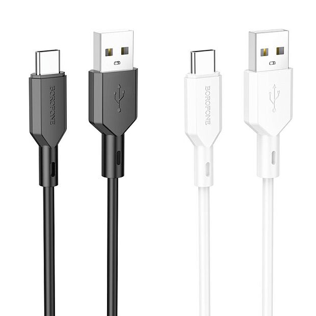 USB кабель BOROFONE BX70 Type-C, 3A, 1м, PVC (белый) - 2