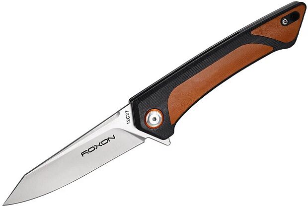 Нож складной Roxon K2, Sandvik Steel 12C27, коричневый, K2-12C27-BR - 3