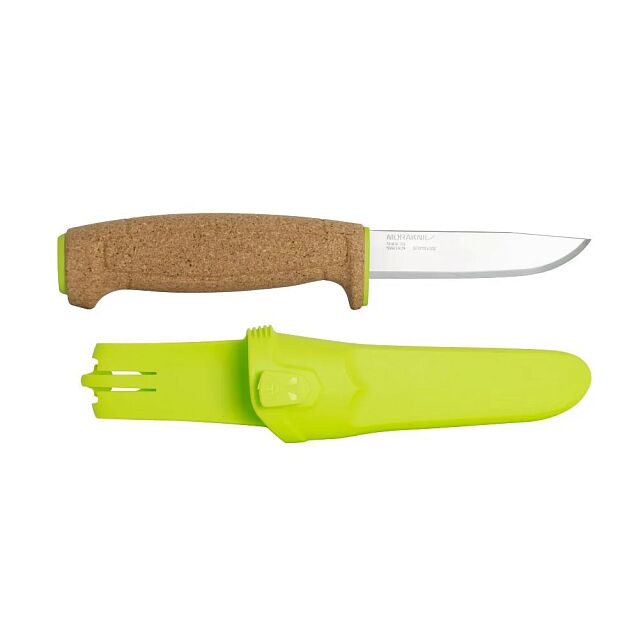 Нож Morakniv Floating Knife (S) Lime, нержавеющая сталь, пробковая ручка, зеленый, 13686 - 1