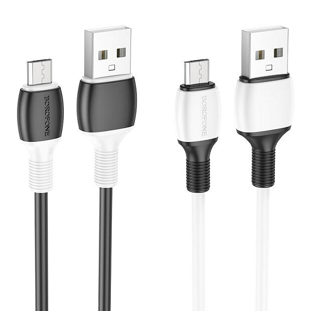 USB кабель BOROFONE BX84 Rise Type-C, 2,4A, 1м, PVC (черный) - 3