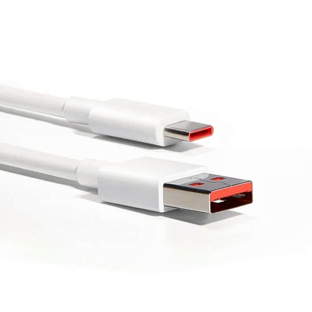 Кабель USB 6A Type- C Fast Charging Data Cable, белый - 1