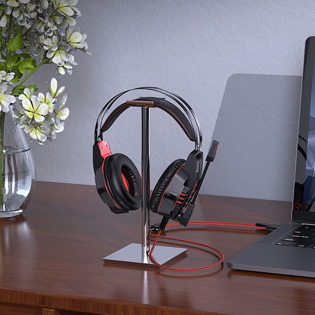 Компьютерная гарнитура Hoco W102 Cool Tour Gaming Headphones (Red) - 4