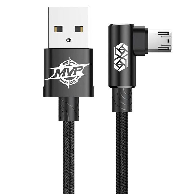 Кабель Baseus MVP Elbow Type Cable USB For Micro 1.5A 2m (Black/Черный) - 1
