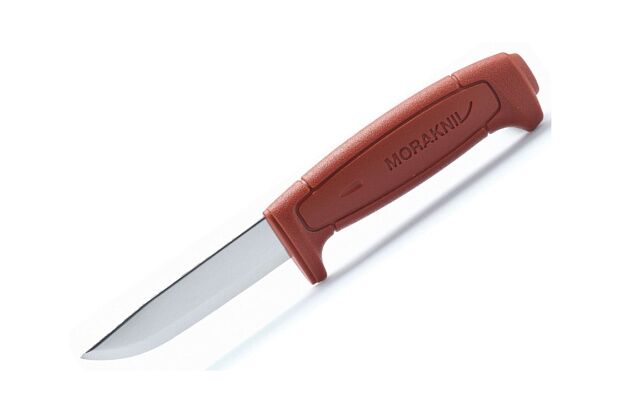 Нож Morakniv Basic углеродистая сталь, пласт. ручка (красный), 12147 - 1
