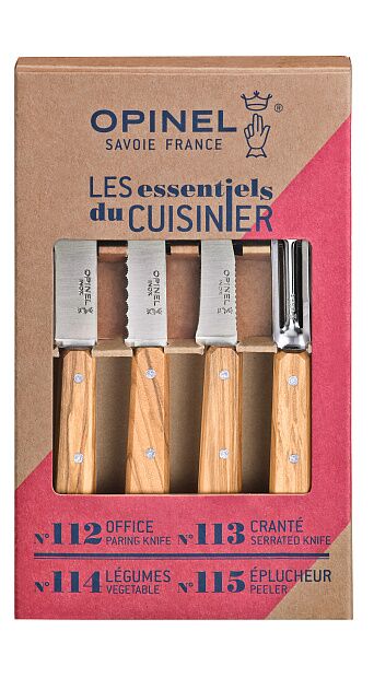 Набор ножей Set Les Essentiels Olive деревянная рукоять, нержавеющая сталь, коробка, 002163 - 2