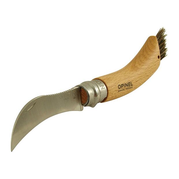 Нож грибника Opinel 8, нержавеющая сталь, рукоять бук, блистер, 001250 - 3