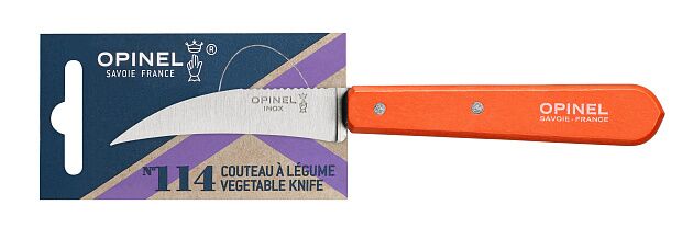 Нож для чистки овощей Opinel 114, деревянная рукоять, нержавеющая сталь, оранжевый, блистер, 001926 - 2
