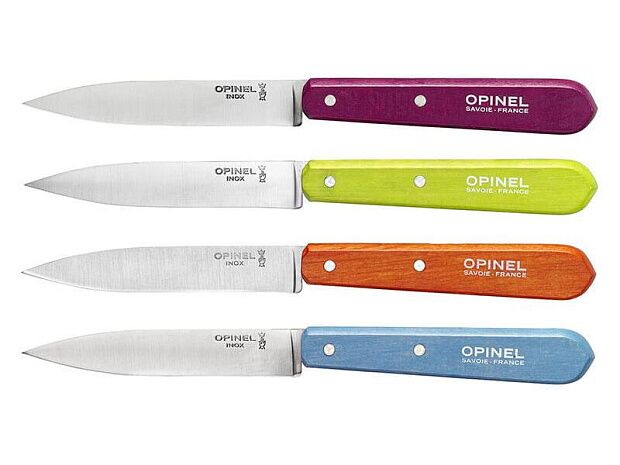 Набор ножей Opinel Set of 4 N112 assorted sweet pop colours, нержавеющая сталь, (4 шт./уп.) 001381 - 1