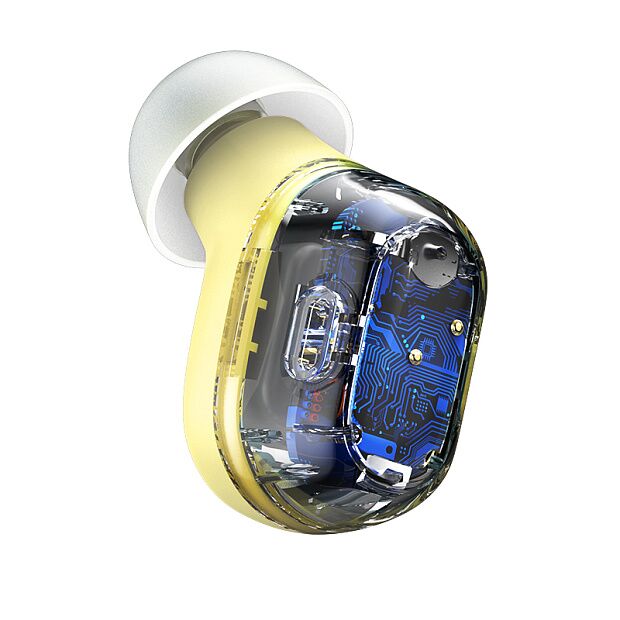 Беспроводные наушники BASEUS Encok WM01, Bluetooth, 40 мАч, желтый, Type-C - 2