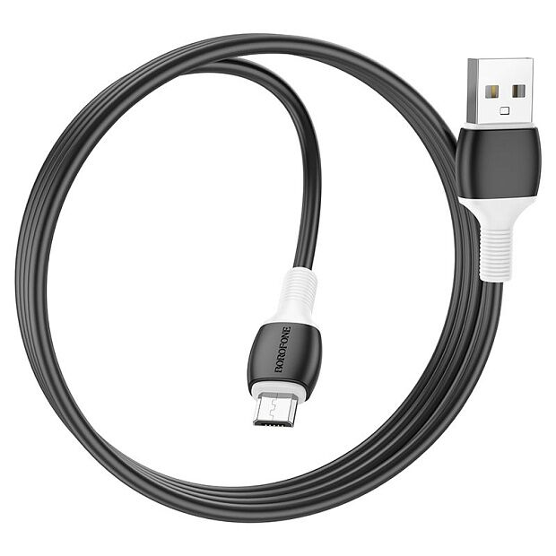 USB кабель BOROFONE BX84 Rise Type-C, 2,4A, 1м, PVC (черный) - 6