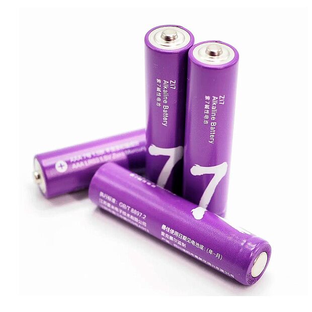 Батарейки алкалиновые ZMI Rainbow Zi7 типа AAA (уп. 4 шт) (Violet) - 2