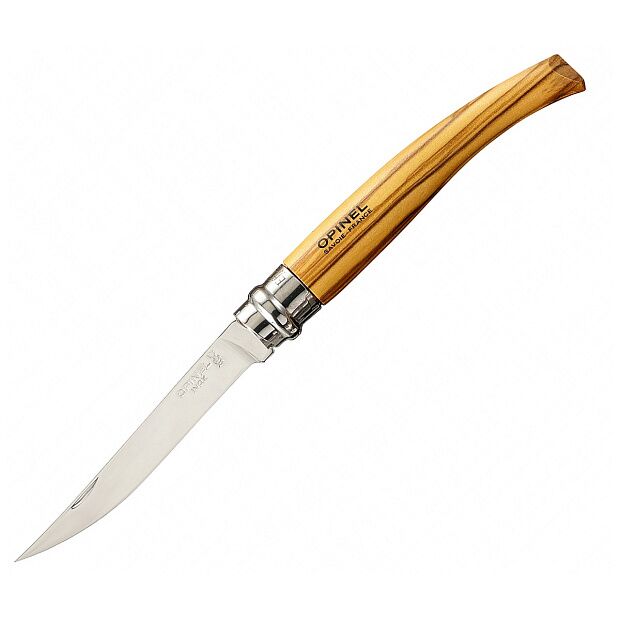 Нож филейный Opinel 10, нержавеющая сталь, рукоять оливковое дерево, 000645 - 1