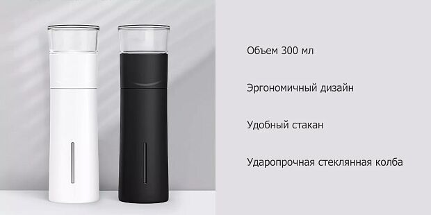 Термос Pinztea Tea Water Separation Cup 300ml (Black/Черный) - 2