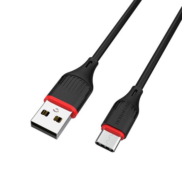 USB кабель BOROFONE BX17 Enjoy Type-C, 1м, PVC (черный) - 1