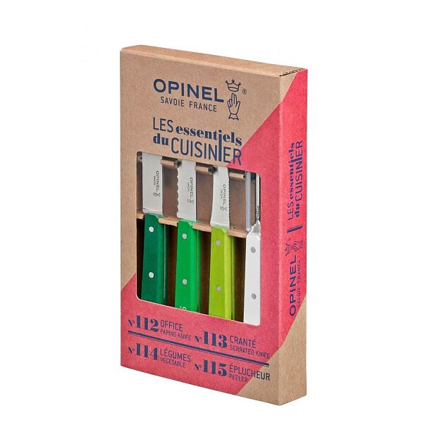 Набор ножей Opinel Les Essentiels Primavera, нержавеющая сталь, (4 шт./уп.), 001709 - 1