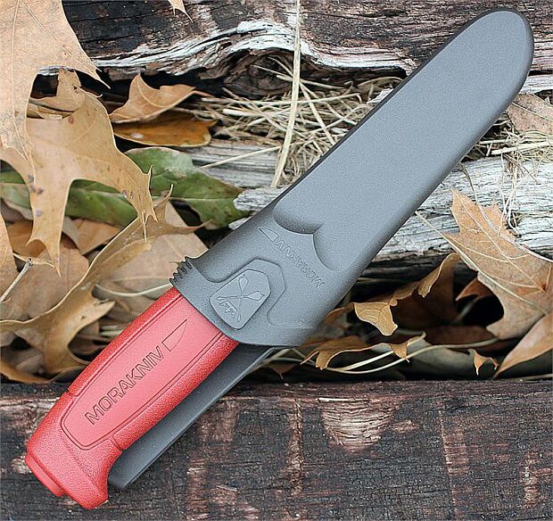 Нож Morakniv Basic углеродистая сталь, пласт. ручка (красный), 12147 - 2