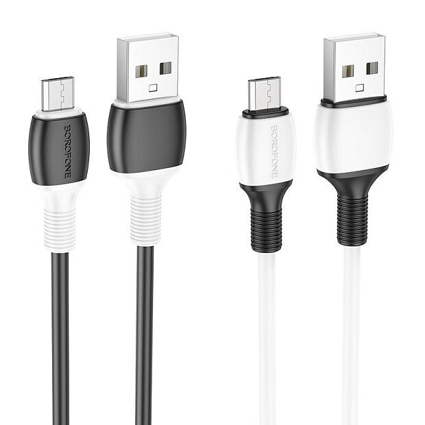 USB кабель BOROFONE BX84 Rise Lightning 8-pin, 2,4A, 1м, PVC (белый) - 5