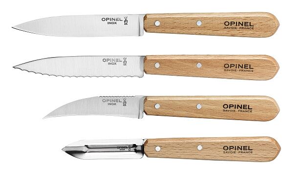 Набор ножей Opinel Les Essentiels, нержавеющая сталь, рукоять бук( 4 шт./уп.), 001300 - 3