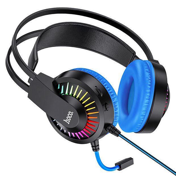 Игровые наушники Hoco W105 Joyful Gaming Headphones (Blue) - 2