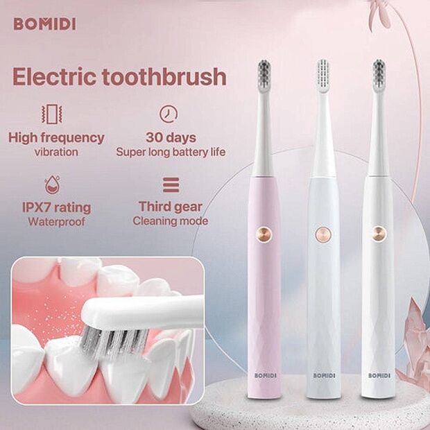 Электрическая зубная щетка Bomidi T501 (Pink) - 3