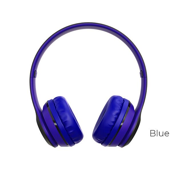 Bluetooth гарнитура BOROFONE BO4 Charming Rhyme BT 5.0, 3.5 мм, microSD, накладная (синий) - 1