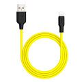 USB кабель HOCO X21 Plus Silicone Lightning 8-pin, 2.4А, 1м, силикон (желтый/черный) - фото