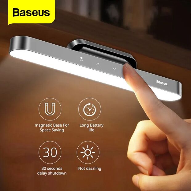 Настольная лампа BASEUS Magnetic Stepless Dimming Charging Pro, белый - 6
