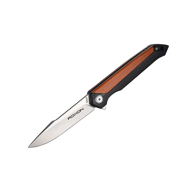 Нож складной Roxon K3, Sandvik Steel 12C27, коричневый, K3-12C27-BR - 1