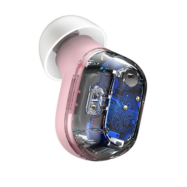 Беспроводные наушники BASEUS Encok WM01, Bluetooth, 40 мАч, розовый, Type-C - 3
