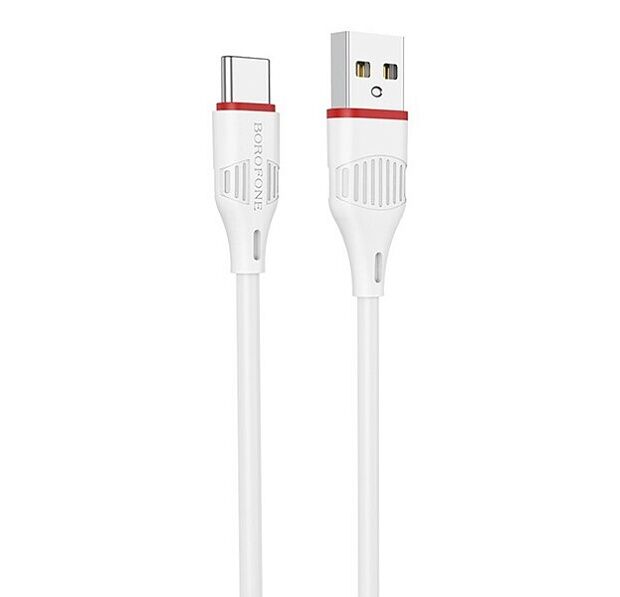 USB кабель BOROFONE BX17 Enjoy Type-C, 1м, PVC (белый) - 2