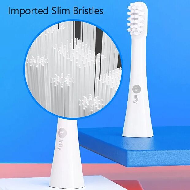 Сменные насадки Infly Sonic Electric Toothbrush P50/P20A (3 шт.) (White) - 4