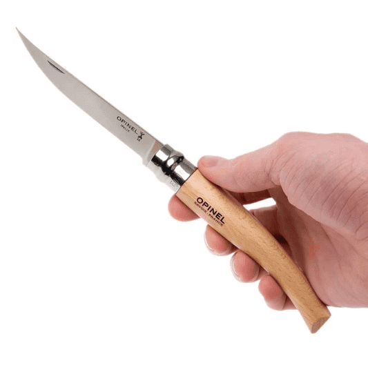 Нож филейный Opinel 10,  нержавеющая сталь, рукоять из дерева бука, 000517 - 4
