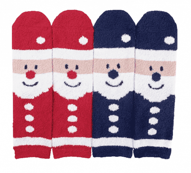 Новогодние носки Xiaomi Christmas Socks (Red/Blue) (Красный/Синий) 