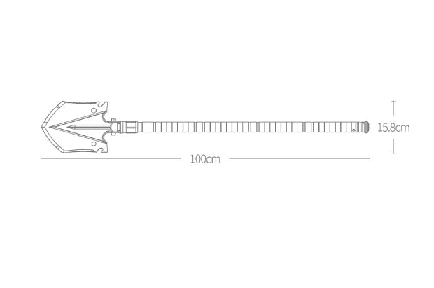 Многофункциональная лопата Nextool Shovel KT5524 (100 см) (Black) RU - 2