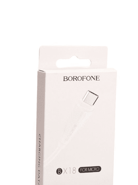 USB кабель BOROFONE BX18 Optimal MicroUSB, 2м, PVC (белый) - 4