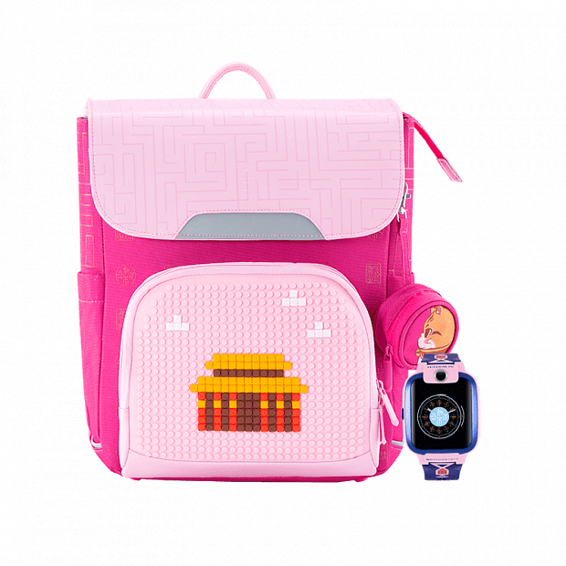 Умные детские часы и рюкзак Xiao Xun Childrens Phone Watch And A Backpack (Pink/Розовый) 