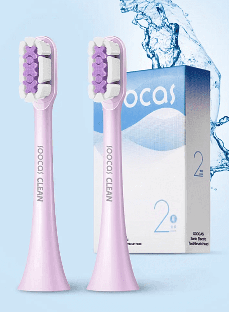 Сменные насадки для зубной щетки SOOCAS X3 Pro (2 шт) (Purple) - 5