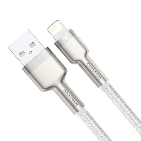 Кабель USB BASEUS Cafule, USB - Lightning, 2.4А, 1 м, белый - 7
