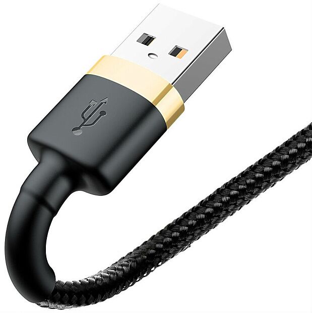 Кабель USB BASEUS Cafule, USB - Lightning, 2.4А, 1 м, золотойчерный - 4