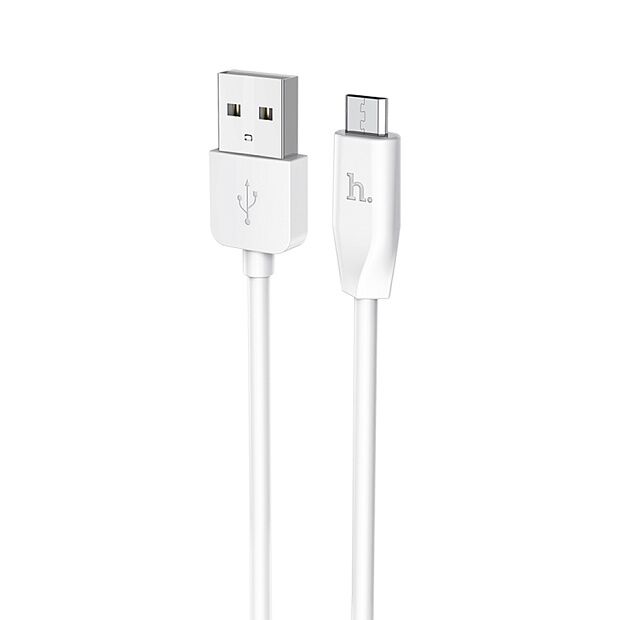 USB кабель HOCO X1 Rapid MicroUSB, 2м, PVC (белый) - 4