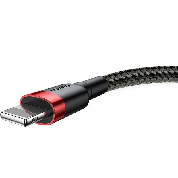 Кабель USB BASEUS Cafule, USB - Lightning, 1.5А, 2 м, красныйчерный - 10