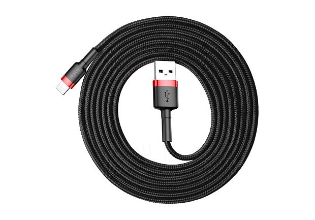 Кабель USB BASEUS Cafule, USB - Lightning, 1.5А, 2 м, красныйчерный - 7